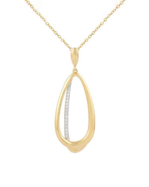 Organic Yellow Gold Pendant