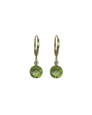 Round Peridot Earrings