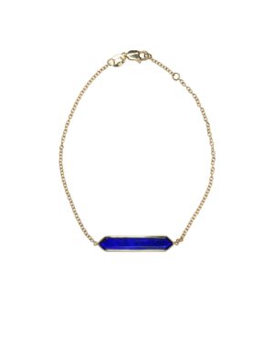 Hexagon Lapis Bracelet